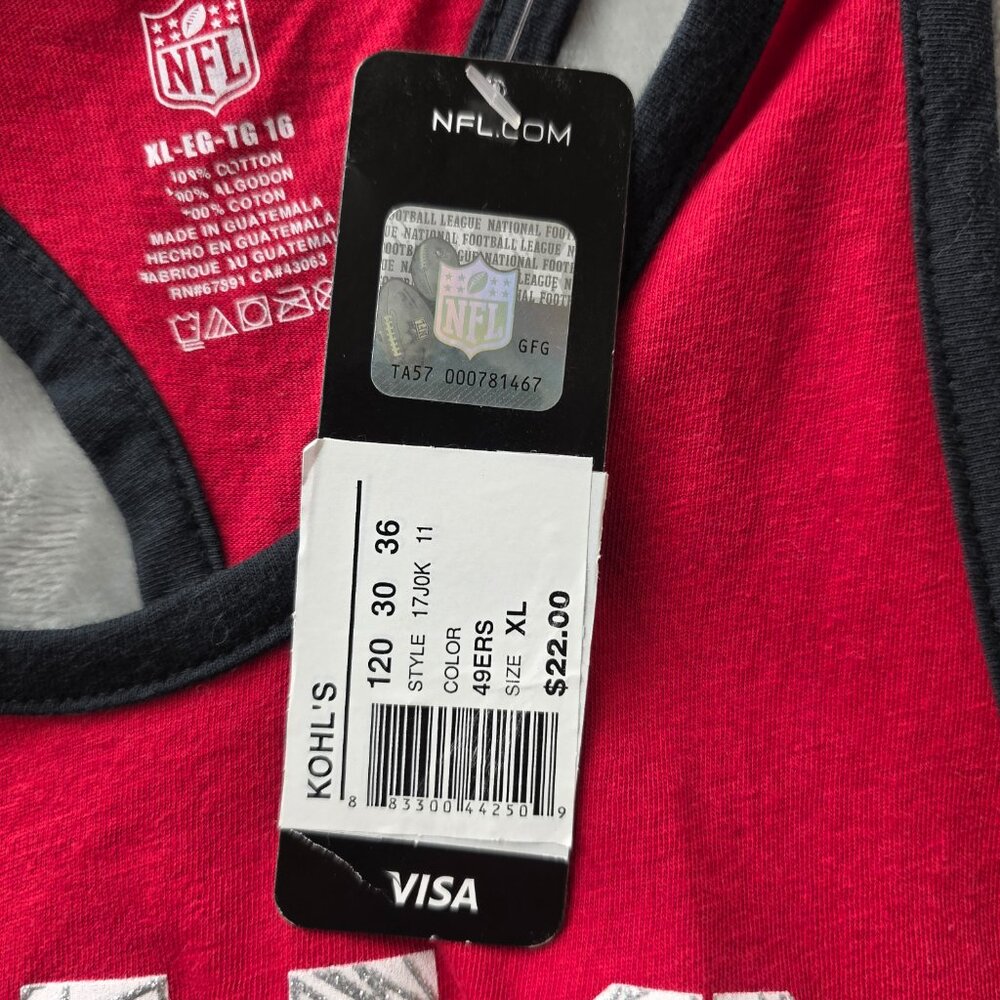 49ers Girls XL Tank Top NWT - Picture 7 of 10